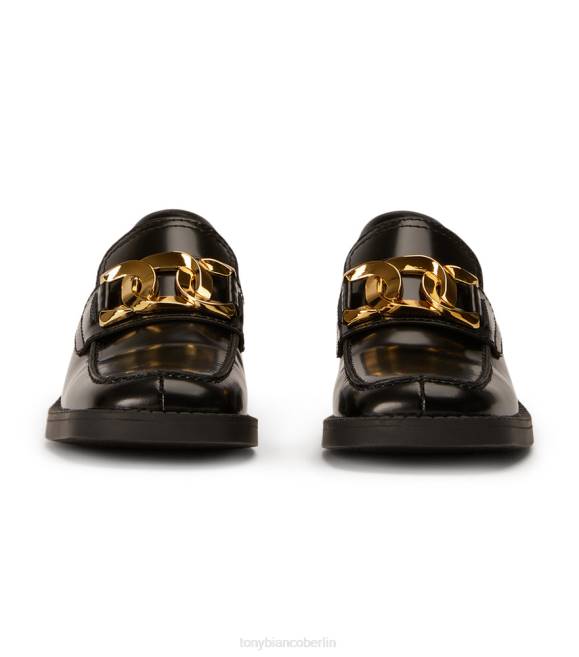 Slipper| de Tony Bianco Frauen Tia-Wohnungen Schwarz hochglänzend 4624576